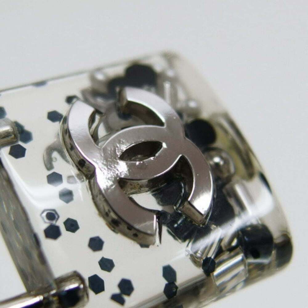 CHANEL White Logo Earrings - Picture 9 of 11